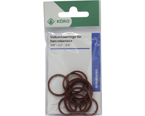 Inele din fibră vulcanizată pentru piesele superioare ale robinetului în diferite dimensiuni în pachet