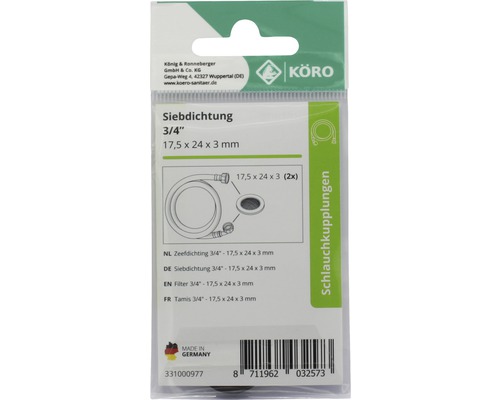 Garnitură sită 3/4 inch în ambalaj