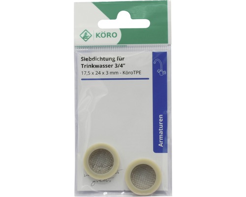 Köro etanșare sită pentru apă potabilă 3/4 inch, 17,5 x 24 x 3 milimetri