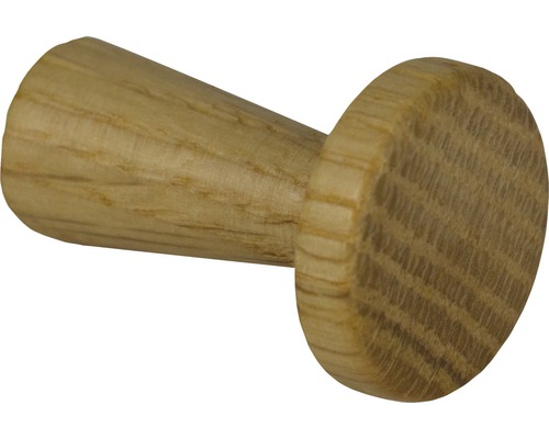 Buton pentru mobilă Ø27mm, lemn stejar mat