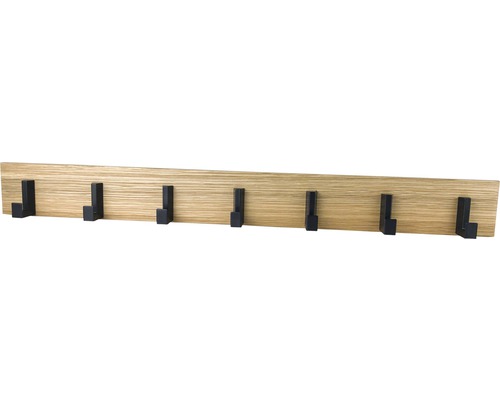 Cuier pentru mobilă 60x560x40mm, lemn stejar/zamac mat