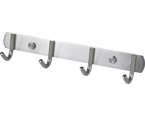 Bară de haine cu patru cârlige din oțel inoxidabil