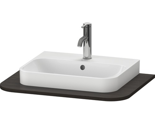 Blat pentru lavoar baie DURAVIT Happy D.2 Plus, placă OSB triplu-stratificată, 65x48 cm, nuc periat