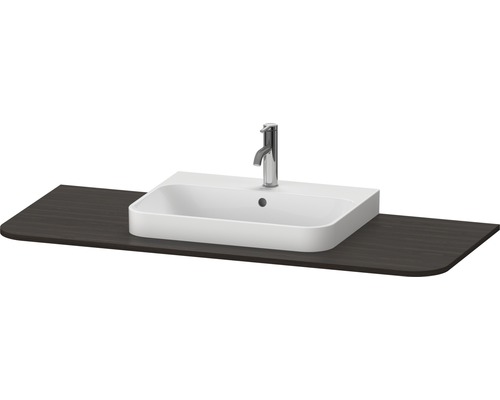 Blat pentru lavoar baie DURAVIT Happy D.2 Plus, placă OSB triplu-stratificată, 130x55 cm, nuc periat