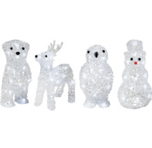 Decorațiune de Crăciun cu urs polar, căprioară, bufniță și om de zăpadă