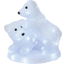 Familie decorativă de urși polari cu iluminare pentru interior