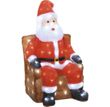 Figurină Moș Crăciun pe scaun cu iluminare