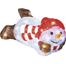 Om de zăpadă din acril cu iluminare pentru decorațiuni de Crăciun