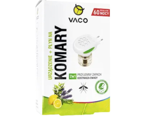 Aparat electric Vaco Eco anti-insecte 45 ml Set Vaco insecticid de priză împotriva țânțarilor, durată de acțiune de până la 60 de nopți