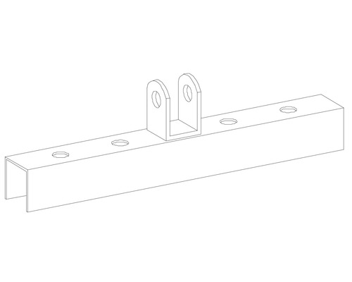 Profil metalic cu găuri și suport