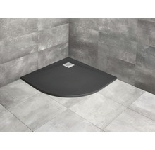 Cădiță de duș semirotundă Radaway Kyntos A 80x80x3 cm compozit negru HKA8080-54-thumb-0