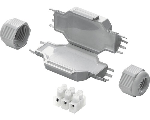 Cutie legături electrice Grothe Fred 80x36x23 mm, cu gel, rezistentă la scufundare și raze UV, pentru 3x4 mm² Cutie legături electrice Grothe Fred 80x36x23 mm, cu gel, rezistentă la scufundare și raze UV, pentru 3x4 mm²