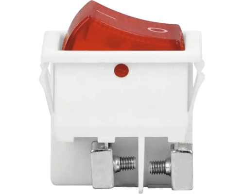 Buton întrerupător cu LED, On/Off, 230 V, roșu/alb