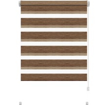 Rulou dublu (zebră) maro 68x150 cm