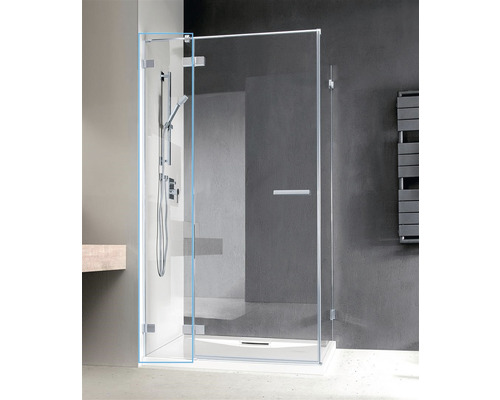 Panou frontal pentru ușă duș Radaway Euphoria DWJ deschidere stânga, 30x200 cm, sticlă securizată transparentă, profil crom