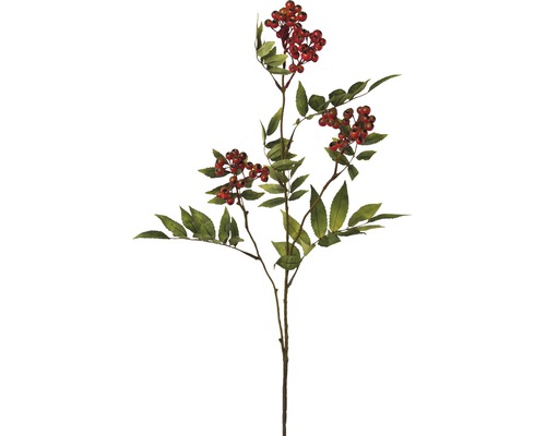 Plantă artificială Ramură decorativă H 84 cm roșie