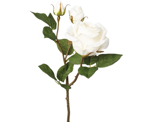 Floare artificială Trandafir H 48 cm crem