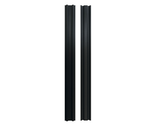 Șipcă metalică gard Bravo dublu vopsită 1250x90x0,60 mm negru semi-mat