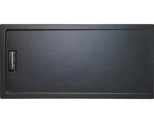 Cădiță de duș dreptunghiulară slim Belform Celesta 170x80x4 cm acril negru 27CD6011