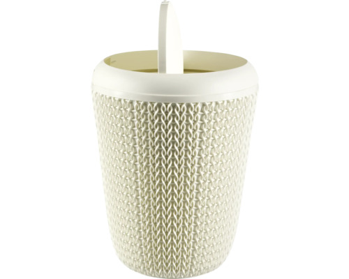 Coș de gunoi din plastic cu model tricotat