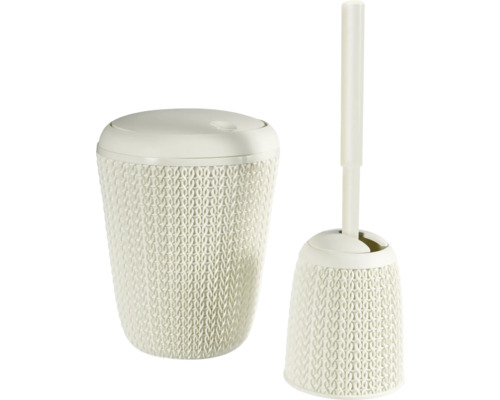 Set de baie cu coș de gunoi și perie de toaletă