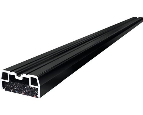 Fundație terasă KARLE&RUBNER Isostep aluminiu 3600x40x23 mm Listă de profil negru din aluminiu cu umplutură de granule de cauciuc