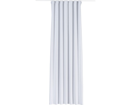 Perdea albă din material textil cu bandă de încrețire