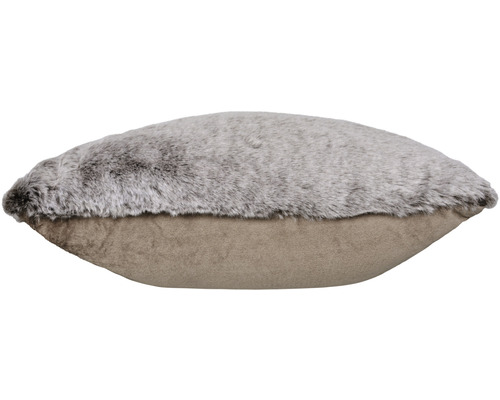 Pernă decorativă cu imitație de blană și suprafață de catifea