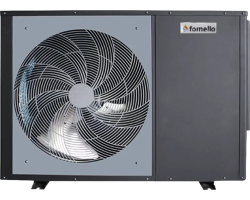 Pompă de căldură aer-apă pentru încălzire și răcire FORNELLO ECO Green 9,5 kW, alimentare monofazată + inverter R32 ERP A+++ și compresor rotativ Panasonic