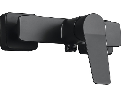 Baterie monocomandă neagră pentru montare pe perete