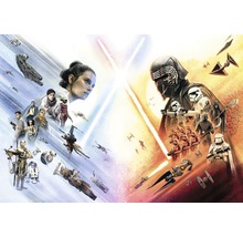Ilustrație cu personaje și nave spațiale din Star Wars
