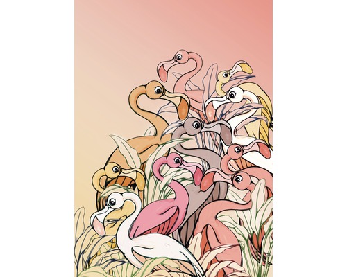 Fototapet vlies DX4-012 Disney Edition 4 Flamingos and Lillys 200x280 cm