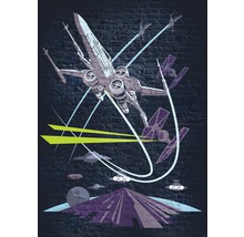 Pictură murală cu design Star Wars X-Wing și Tie-Fighter
