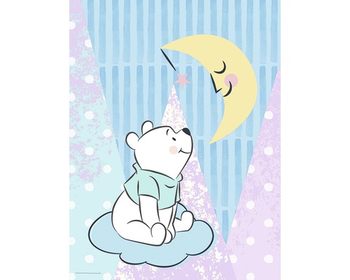 Ilustrație cu urs, nor, lună și stea