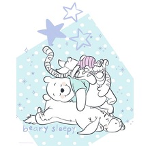 Ilustrație cu Winnie de Pluș, Purceluș, Tigru și Măgarul care dorm