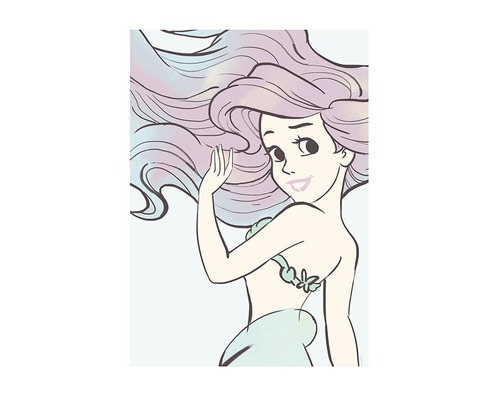 Ilustrație cu Ariel, mica sirenă