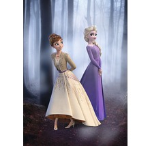Anna și Elsa din filmul Frozen într-o pădure