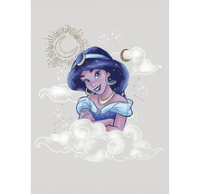 Ilustrație cu prințesa Jasmine cu semilună și constelații