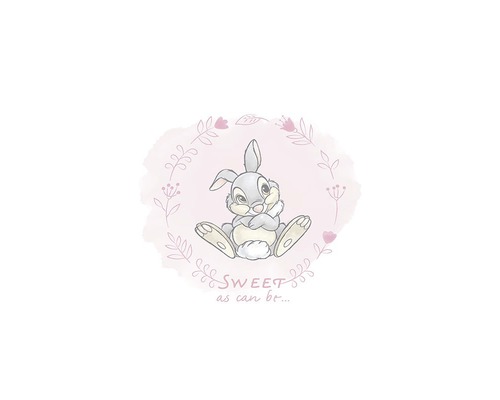 Ilustrație cu un iepure cu o coroană de flori și inscripția Dulce cât se poate
