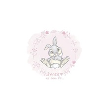 Ilustrație a unui iepure cu inscripția Sweet as can be