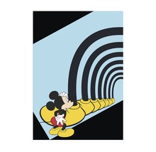Ilustrație cu Mickey Mouse și arcade de tunel