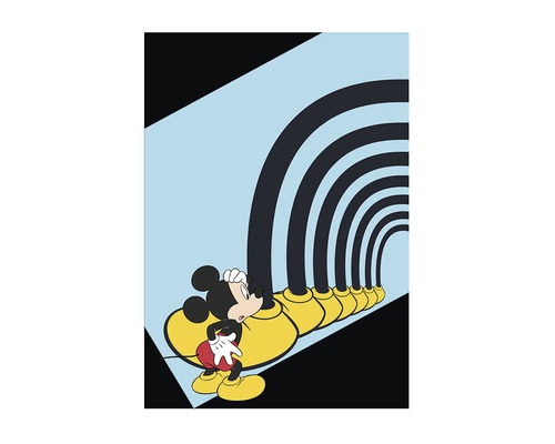 Ilustrație cu Mickey Mouse și arcade de tunel