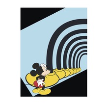 Ilustrație cu Mickey Mouse cu fundal grafic