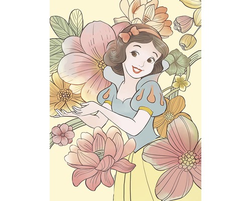 Ilustrație cu Albă ca Zăpada înconjurată de flori