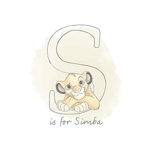 Ilustrație cu litera S și Simba
