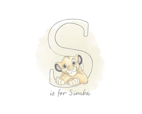 Ilustrație cu litera S și Simba