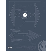 Ilustrație plan tehnic navă de vânătoare TIE Star Wars
