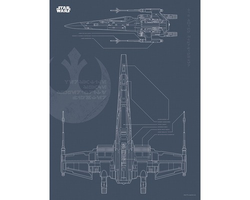 Ilustrație plan construcție Star Wars X-Wing