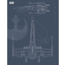 Poster Star Wars X-Wing plan de construcție