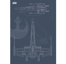 Ilustrație plan de construcție navă de vânătoare spațială Star Wars X-Wing